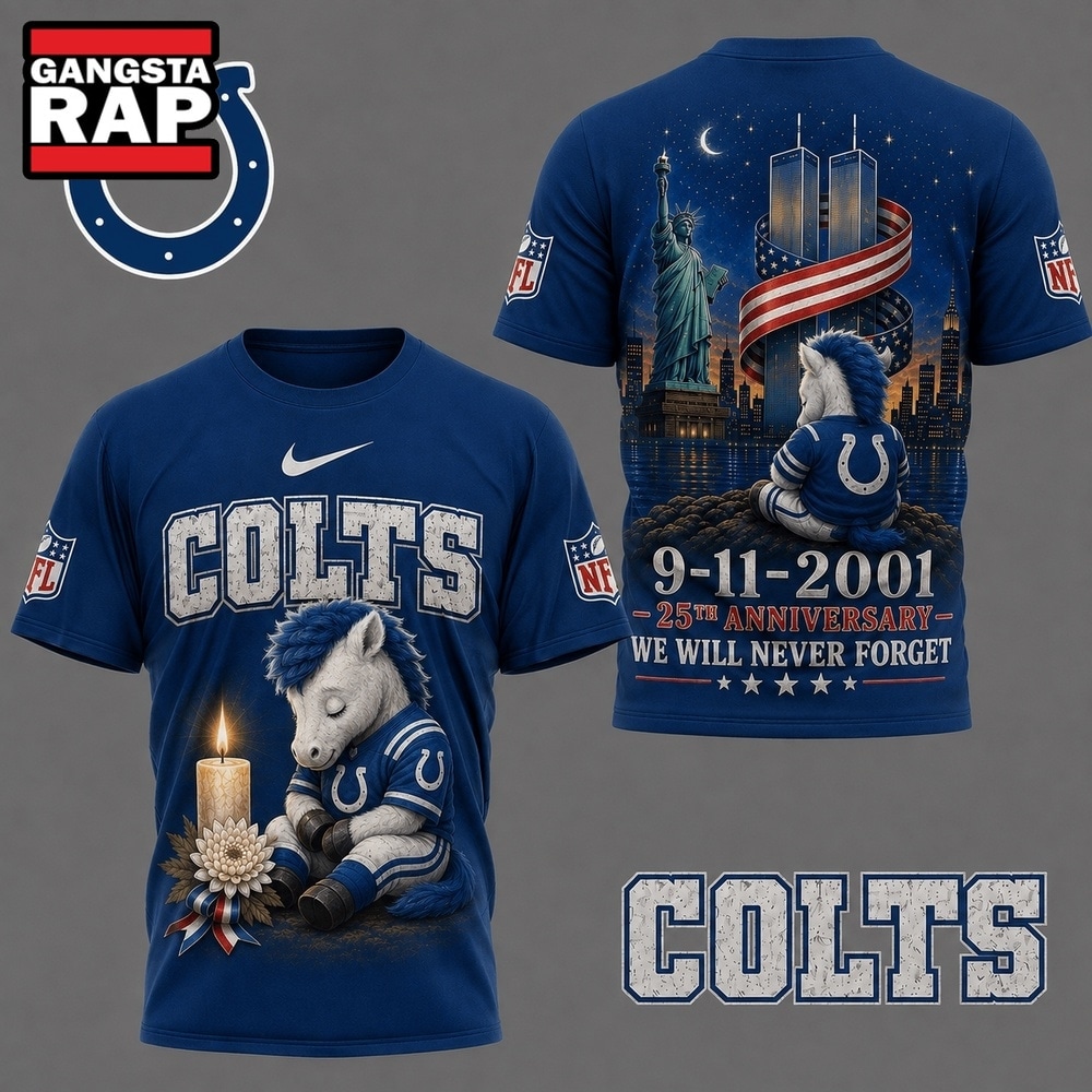 Indianapolis Colts NFL 9 11 25th Anniversary Never Forget Memorial 3D T Shirt, Football New Design Shirt Indianapolis Colts Nfl 9 11 25th Anniversary Never Forget Memorial 3D T Shirt