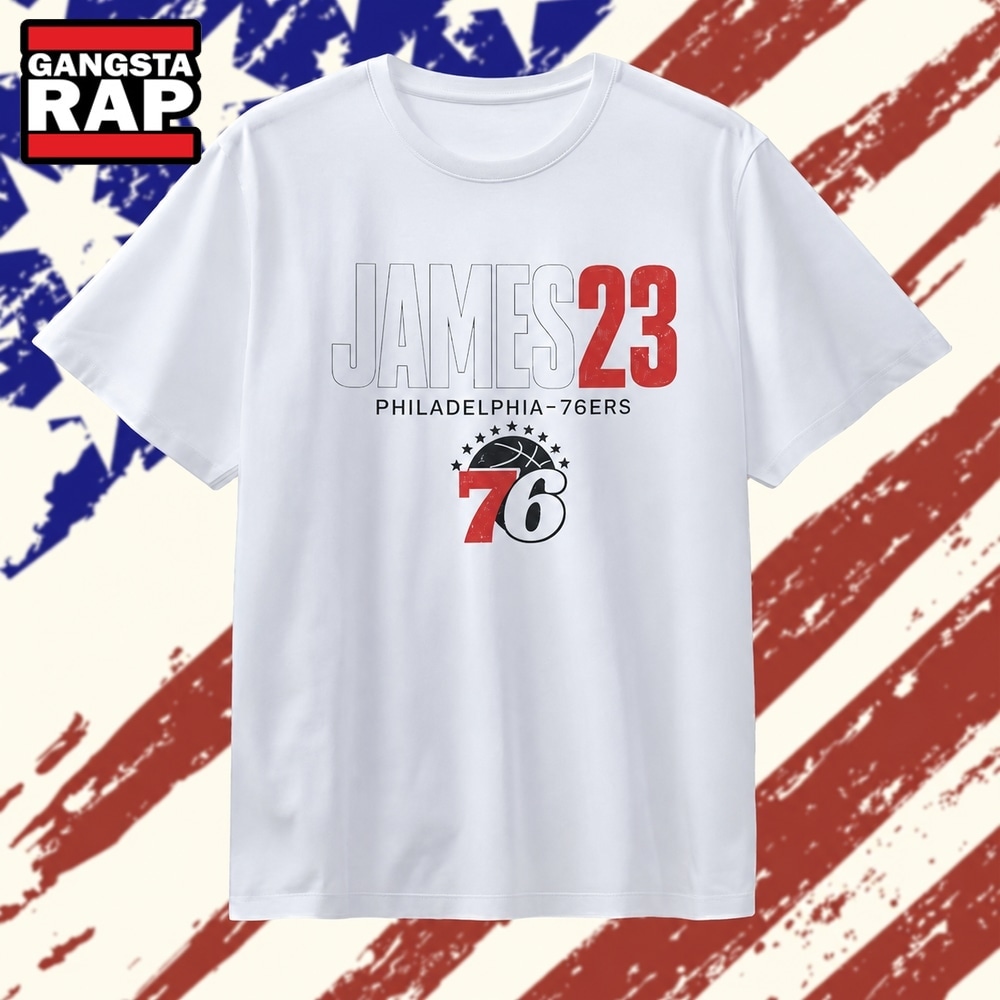 James 23 Philadelphia 76ers Distressed NBA T Shirt , Vintage Trending Shirt James 23 Philadelphia 76ers Distressed Nba T Shirt