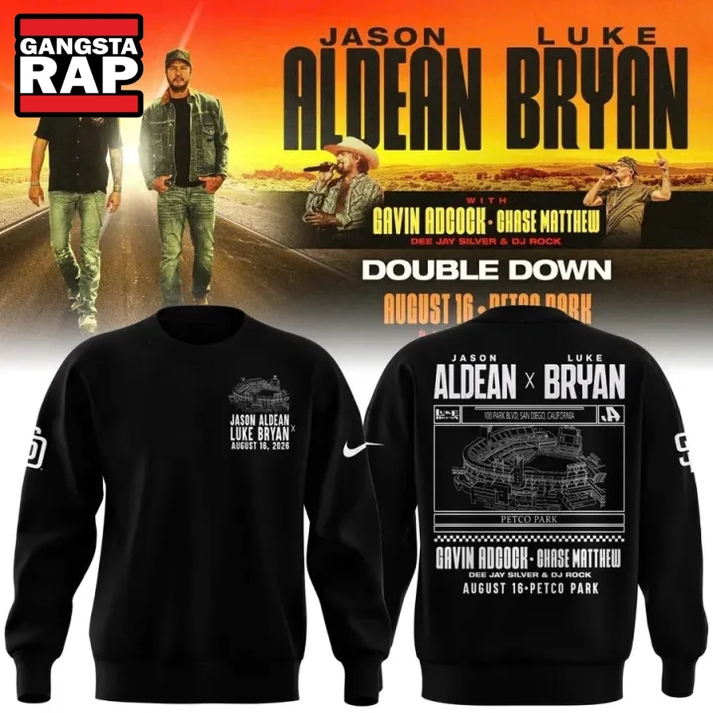 Jason Aldean and Luke Bryan x San Diego Padres Limited Edition 2026 Sweatshirt, Trending 3D Music Shirt Jason Aldean and Luke Bryan x San Diego Padres Limited Edition 2026 Sweatshirt, Trending 3D Music Shirt