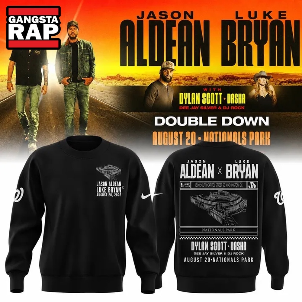 Jason Aldean and Luke Bryan x Washington Nationals 2026 Sweatshirt, Trending 3D Music Shirt Jason Aldean and Luke Bryan x Washington Nationals 2026 Sweatshirt, Trending 3D Music Shirt