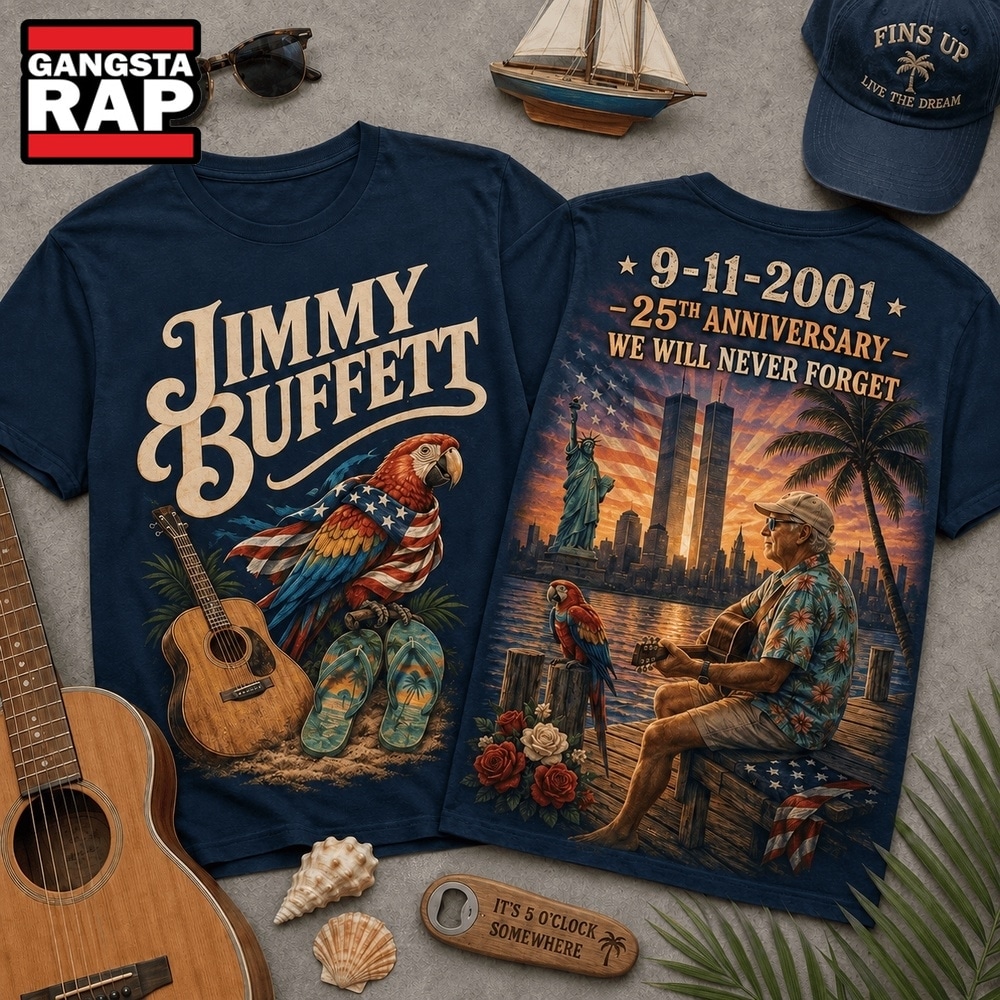 Jimmy Buffett 9 11 Memorial 25th Anniversary 3D Shirt , Music Trend Shirt Jimmy Buffett 9 11 Memorial 25th Anniversary 3D Shirt