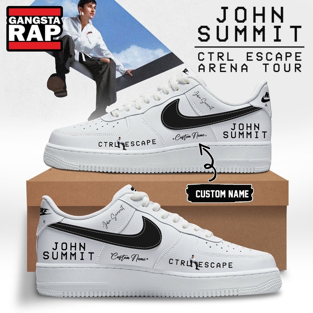 John Summit CTRL ESCAPE Arena Tour 2026 White Air Force 1 Shoes Sneakers , Music Air Force 1 Shoes John Summit CTRL ESCAPE Arena Tour 2026 White Air Force 1 Shoes Sneakers , Music Air Force 1 Shoes