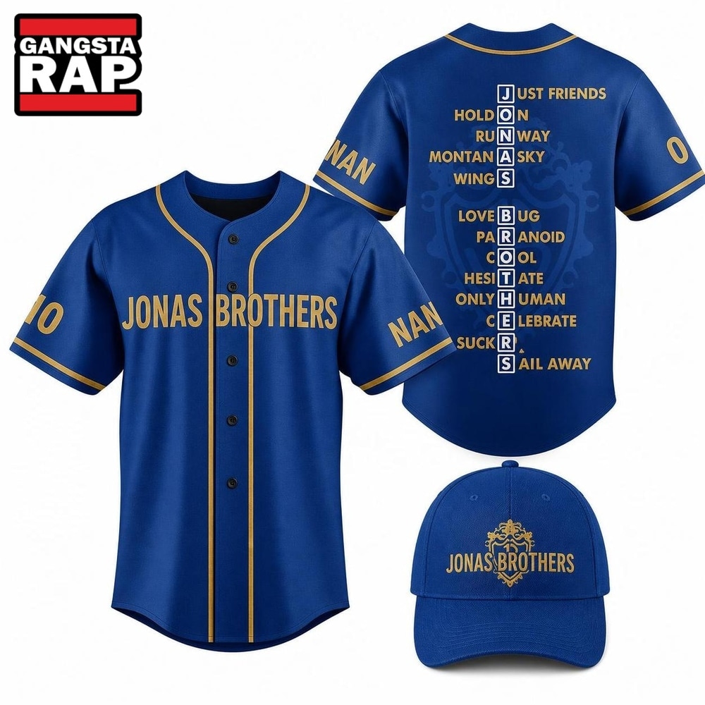 Jonas Brothers All Album Personalized Baseball Jersey , Music Fans Jersey Shirt Jonas Brothers All Album Personalized Baseball Jersey