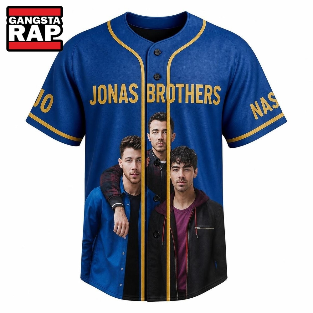 Jonas Brothers Custom Name And Number Baseball Jersey , Music Fans Jersey Shirt Jonas Brothers Custom Name And Number Baseball Jersey