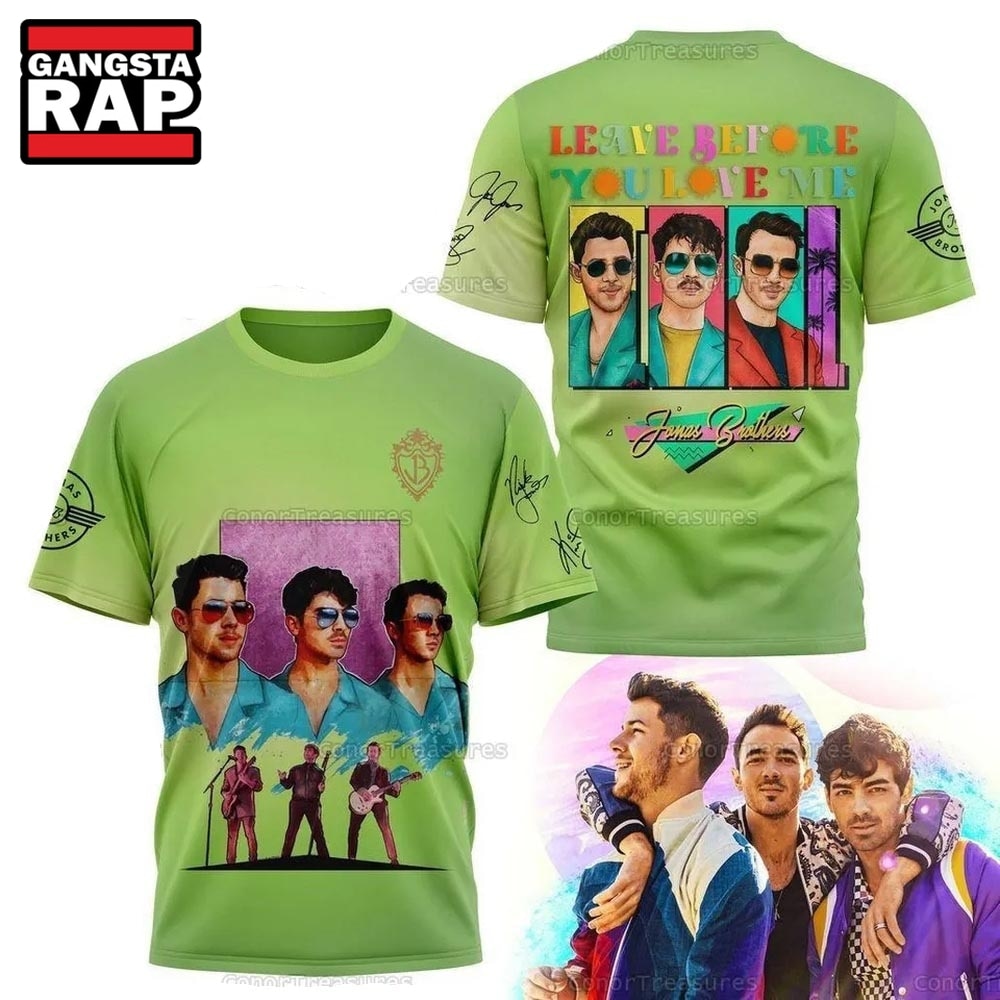 Jonas Brothers Five Albums Tour T Shirt , Music Trending 3D Shirt Jonas Brothers Five Albums Tour T Shirt