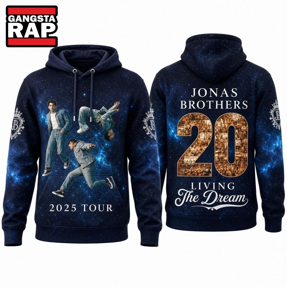 Jonas Brothers Living The Dream Tour 20 Years Hoodie , Music Trending 3D Shirt Jonas Brothers Living The Dream Tour 20 Years Hoodie