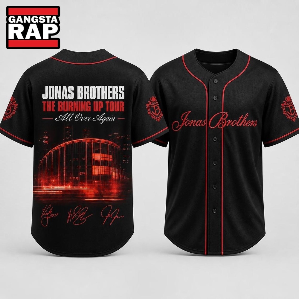 Jonas Brothers Merch The Burning Up Tour 2026 Baseball Jersey Shirt , Music Fans Jersey Shirt Jonas Brothers Merch The Burning Up Tour 2026 Baseball Jersey Shirt , Music Fans Jersey Shirt