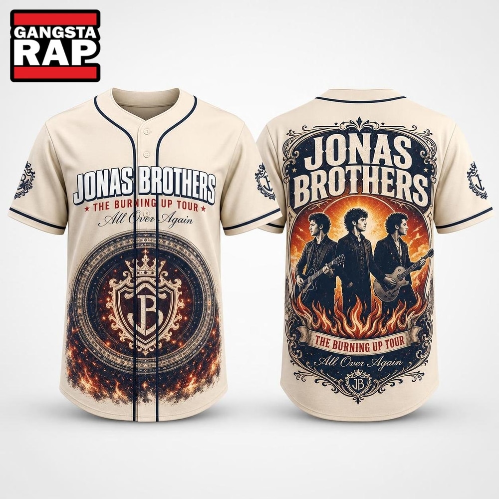 Jonas Brothers The Burning Up Tour 2026 Limited Edition Baseball Jersey , Music Fans Jersey Shirt Jonas Brothers The Burning Up Tour 2026 Limited Edition Baseball Jersey , Music Fans Jersey Shirt