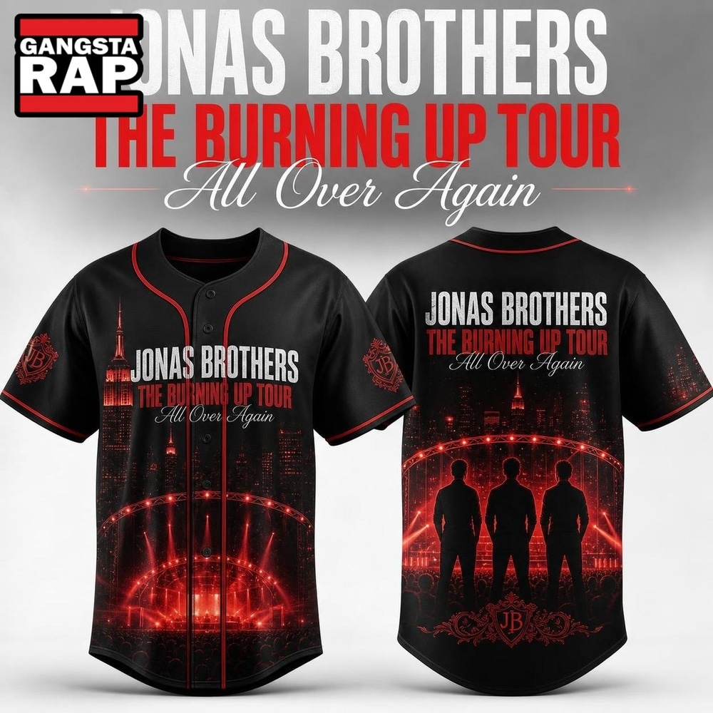 Jonas Brothers The Burning Up Tour 2026 New Design Baseball Jersey , Music Fans Jersey Shirt Jonas Brothers The Burning Up Tour 2026 New Design Baseball Jersey , Music Fans Jersey Shirt