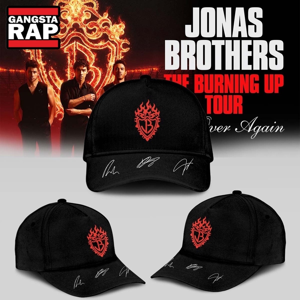Jonas Brothers The Burning Up Tour 2026 Signature Cap, Trendy Music Baseball Cap Jonas Brothers The Burning Up Tour 2026 Signature Cap, Trendy Music Baseball Cap