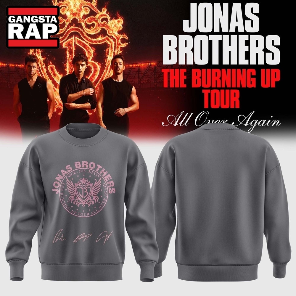 Jonas Brothers The Burning Up Tour 2026 Signature Music Sweatshirt, Trending 3D Music Shirt Jonas Brothers The Burning Up Tour 2026 Signature Music Sweatshirt, Trending 3D Music Shirt