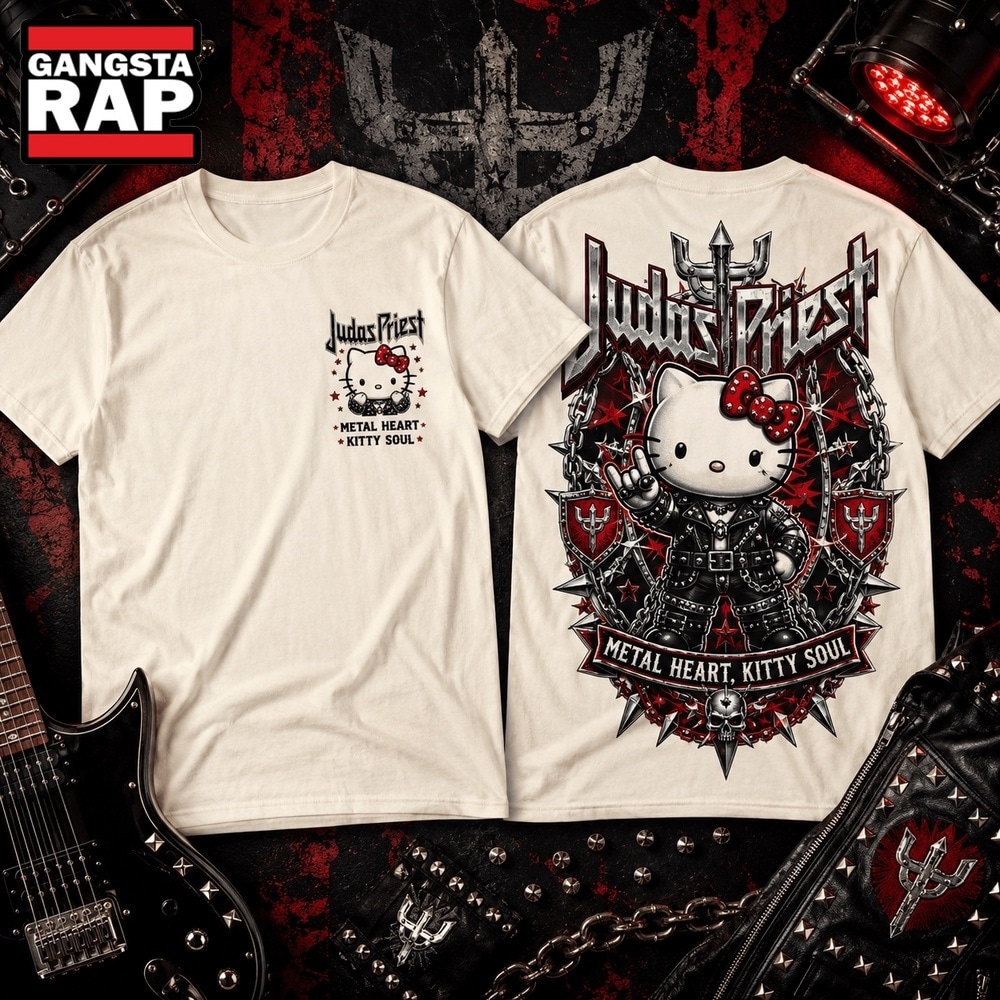 Judas Priest Metal Heart Kitty Soul Vintage Heavy Metal 3D Shirt , Trending 3D Music Shirt Judas Priest Metal Heart Kitty Soul Vintage Heavy Metal 3D Shirt
