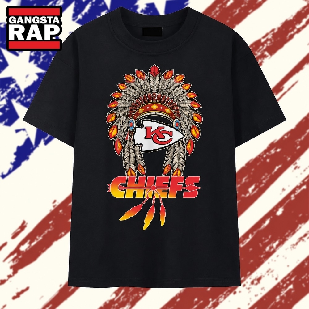 Kansas City Chiefs Native Headdress Arrowhead Logo T Shirt, Trending 2D Shirt Kansas City Chiefs Native Headdress Arrowhead Logo T Shirt, Trending 2D Shirt