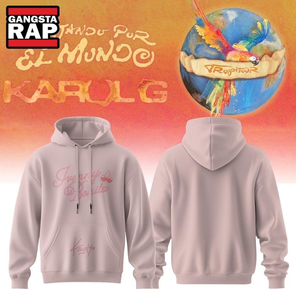 Karol G VIAJANDO POR EL MUNDO TROPITOUR Pink Hoodie , Music Trend Shirt Karol G VIAJANDO POR EL MUNDO TROPITOUR Pink Hoodie , Music Trend Shirt
