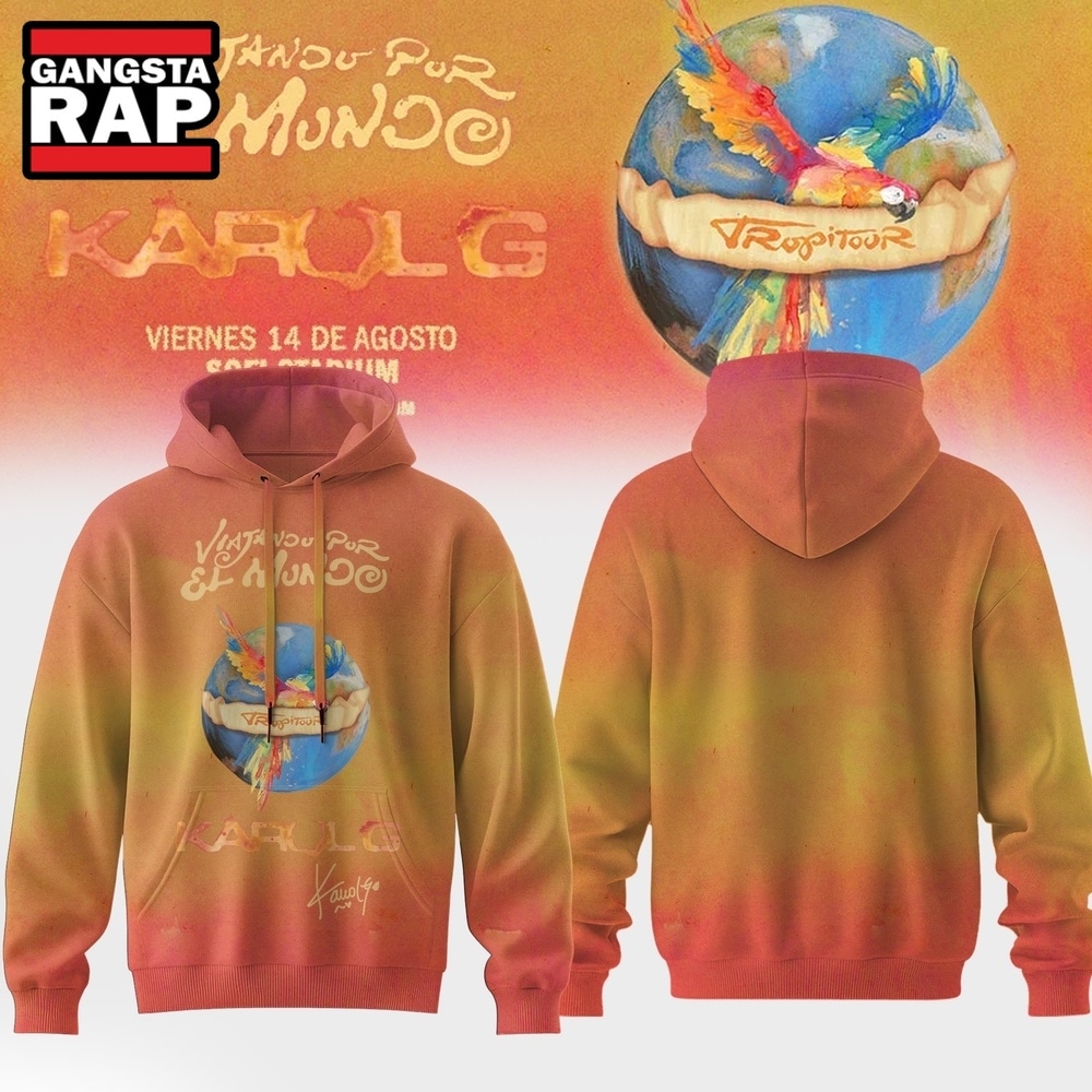 Karol G VIAJANDO POR EL MUNDO TROPITOUR Signed Design Hoodie , Music Trend Shirt Karol G VIAJANDO POR EL MUNDO TROPITOUR Signed Design Hoodie , Music Trend Shirt