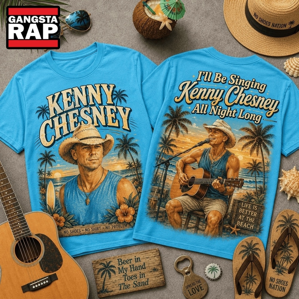 Kenny Chesney All Night Long 3D Graphic Shirt , Trending 3D Music Shirt Kenny Chesney All Night Long 3D Graphic Shirt