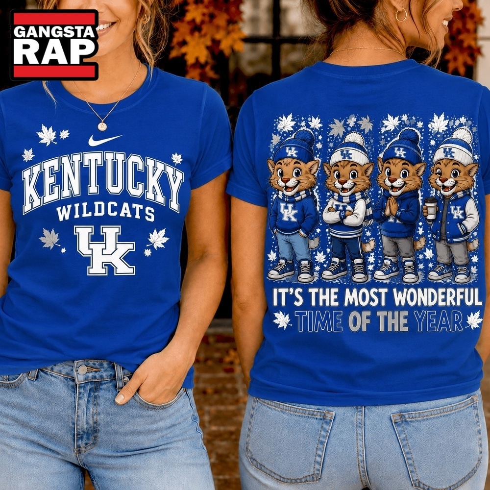 Kentucky Wildcats 2026 NCAA Autumn Festive Cheer T Shirt , NCAA 3D Shirt Kentucky Wildcats 2026 Ncaa Autumn Festive Cheer T Shirt