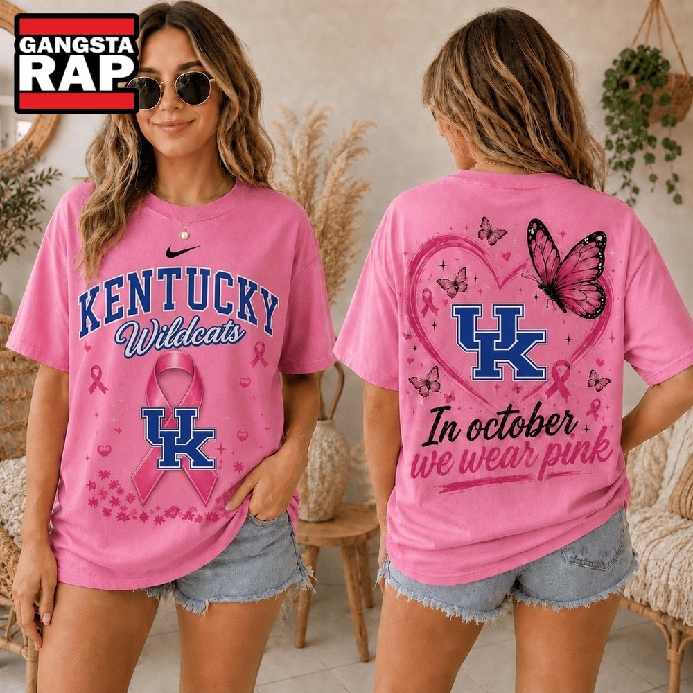 Kentucky Wildcats 2026 NCAA Pink October Breast Cancer Awareness Fan Pride Unisex T Shirt , NCAA 3D Shirt Kentucky Wildcats 2026 Ncaa Pink October Breast Cancer Awareness Fan Pride Unisex T Shirt
