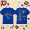 Kentucky Wildcats NCAA Autism Awareness Puzzle Ribbon T Shirt , NCAA 3D Shirt Kentucky Wildcats Ncaa Autism Awareness Puzzle Ribbon T Shirt