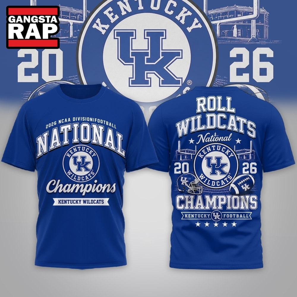 Kentucky Wildcats NCAA Road to Glory 2026 Football Champions 3D Shirt , NCAA 3D Shirt Kentucky Wildcats Ncaa Road TO Glory 2026 Football Champions 3D Shirt