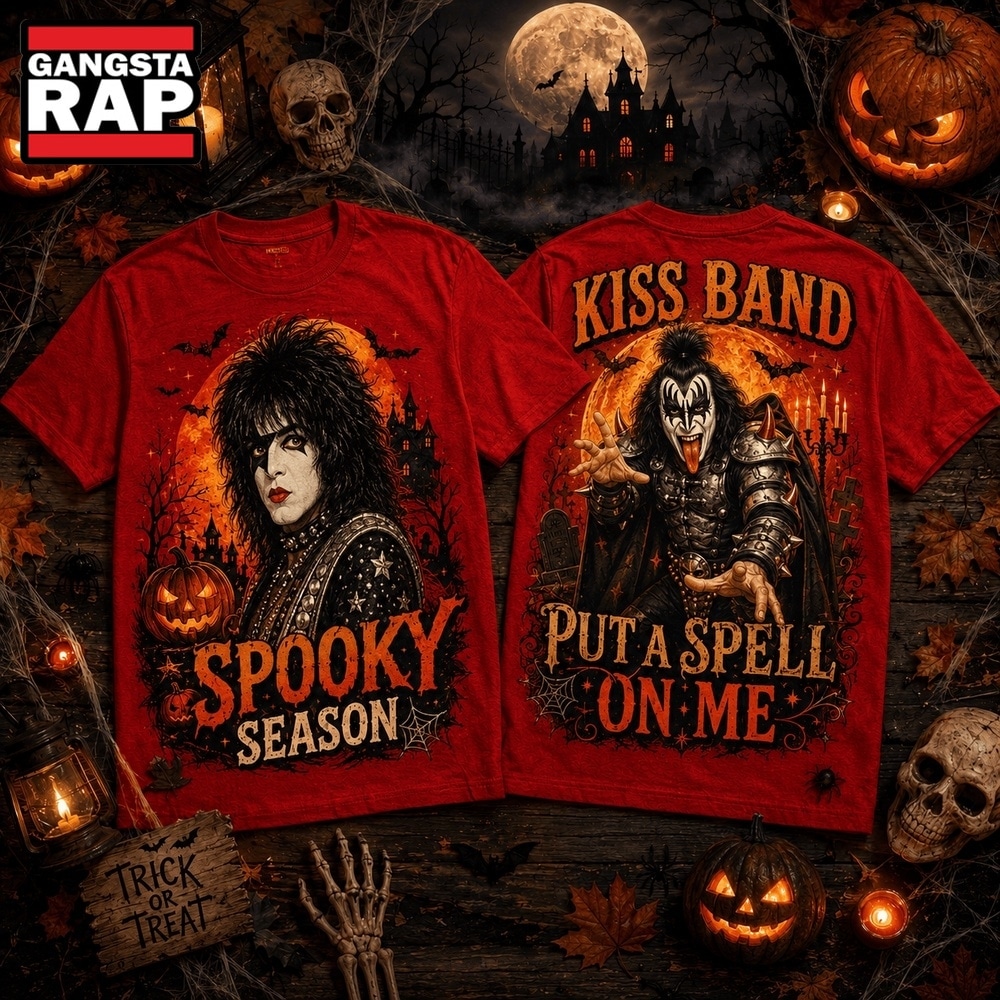 KISS Band Halloween Moon Paul Stanley And Gene Simmons Spooky Season 3D Shirt , Music Trending 3D Shirt KISS Band Halloween Moon Paul Stanley And Gene Simmons Spooky Season 3D Shirt , Music Trending 3D Shirt