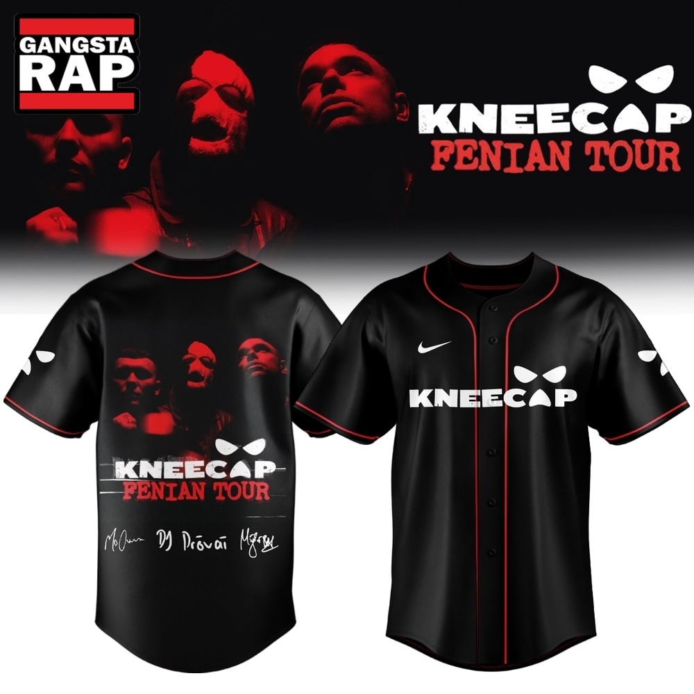 KNEECAP FENIAN TOUR Limited Edition Signature 2026 Baseball Jersey , Music Fans Jersey Shirt KNEECAP FENIAN TOUR Limited Edition Signature 2026 Baseball Jersey , Music Fans Jersey Shirt