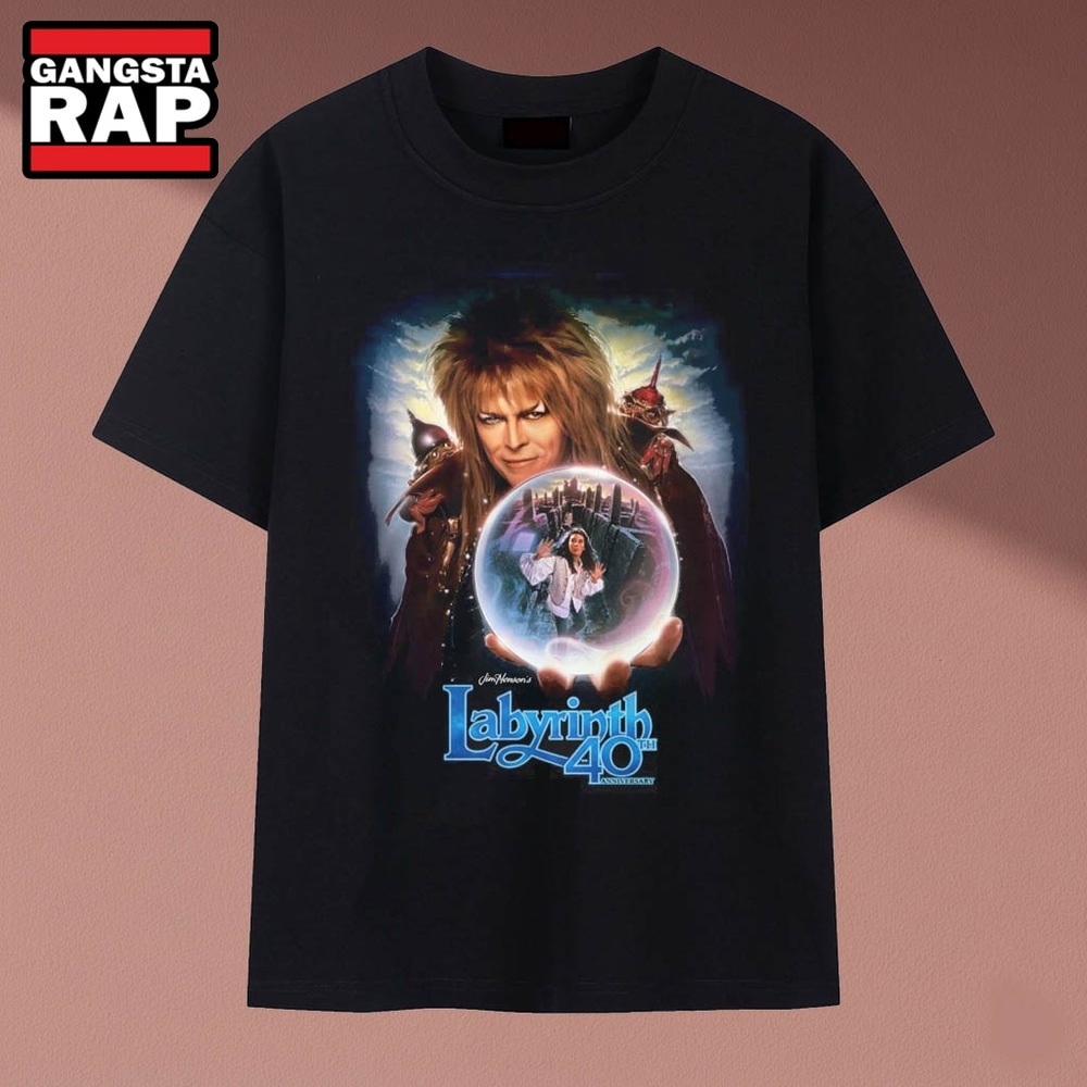 Labyrinth Movie 40th Anniversary Jareth David Bowie Crystal Ball T Shirt, Music 2D Shirt Labyrinth Movie 40th Anniversary Jareth David Bowie Crystal Ball T Shirt, Music 2D Shirt