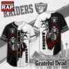 Las Vegas Raiders NFL Game Day Grateful Dead Baseball Jersey Shirt, NFL Baseball Jersey Las Vegas Raiders Nfl Game Day Grateful Dead Baseball Jersey Shirt