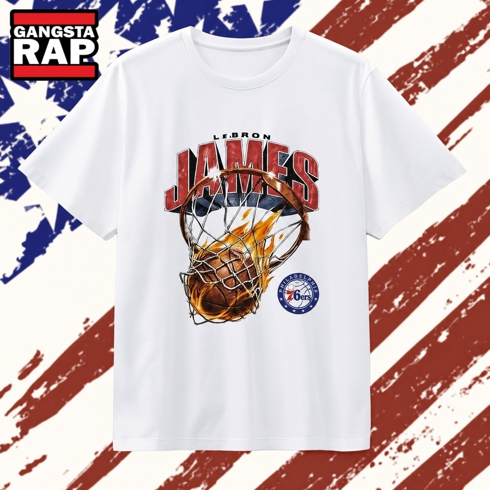 LeBron James Philadelphia 76ers On Fire net T Shirt , Trending 2D Shirt LeBron James Philadelphia 76ers On Fire net T Shirt , Trending 2D Shirt