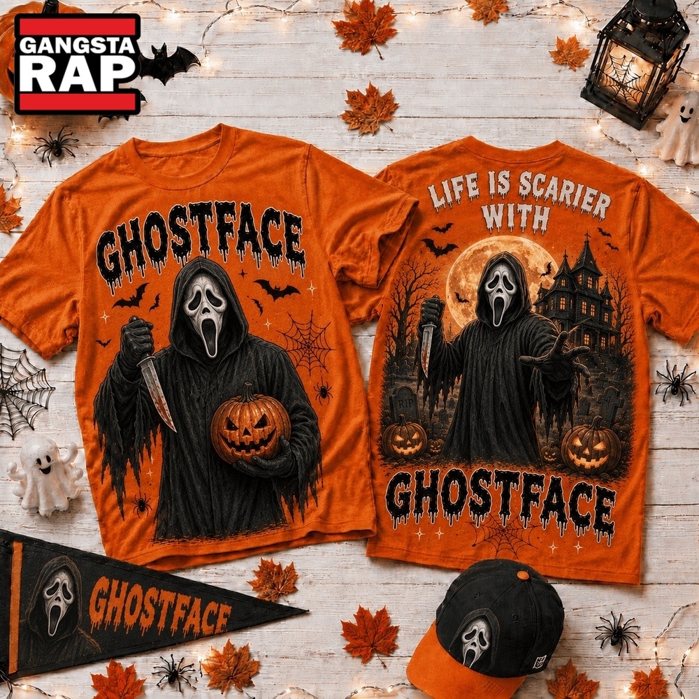 Life Is Scarier With Ghostface Halloween 2026 3D Shirt , Music Trending 3D Shirt Life IS Scarier With Ghostface Halloween 2026 3D Shirt