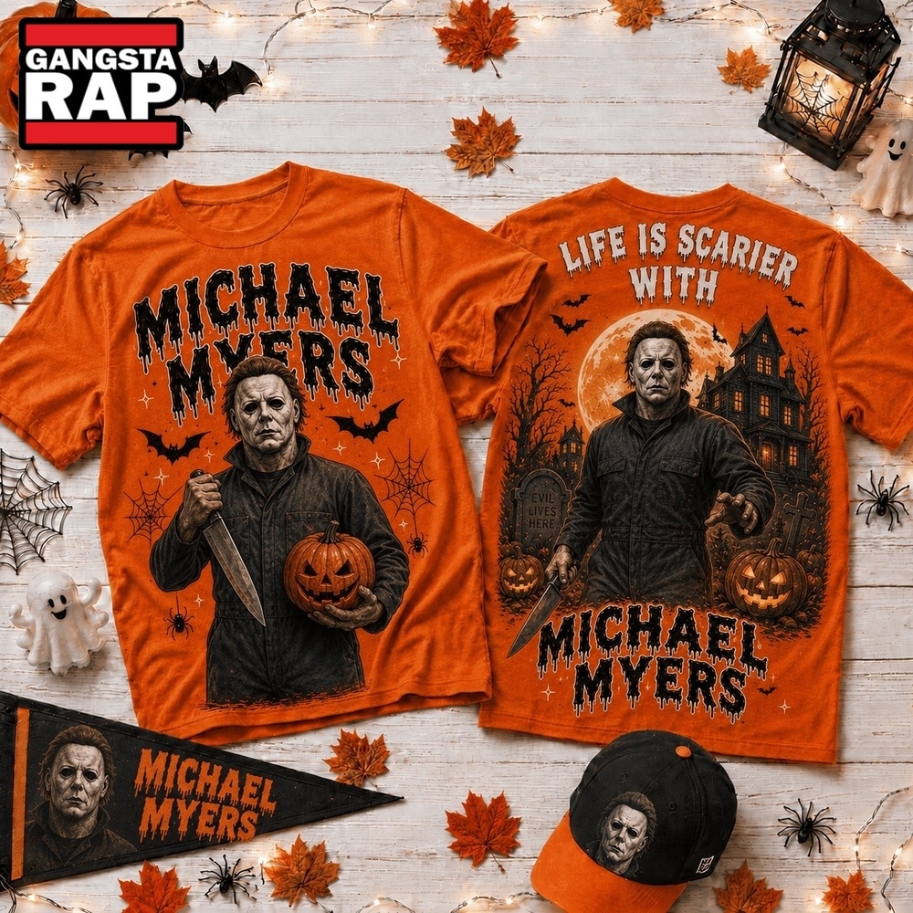Life Is Scarier With Michael Myers Halloween 2026 3D Shirt , Music Trend Shirt Life IS Scarier With Michael Myers Halloween 2026 3D Shirt