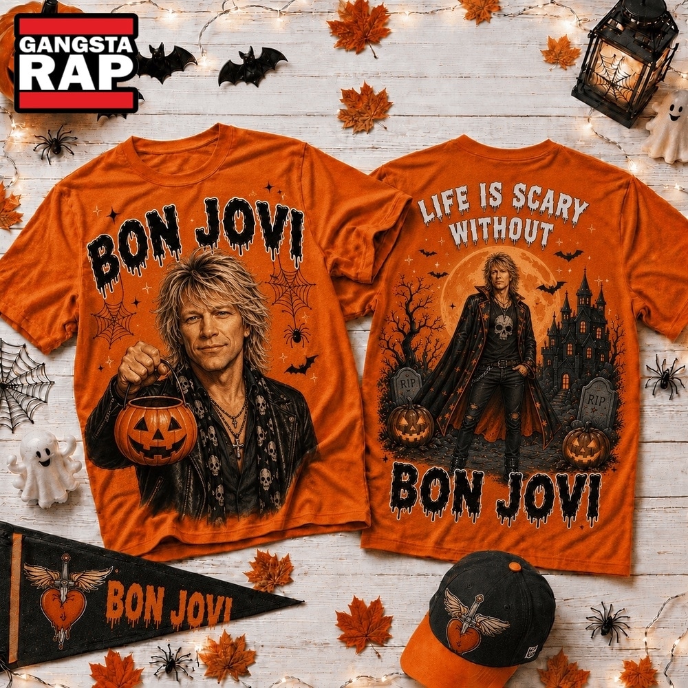 Life Is Scary Without Bon Jovi Halloween 2026 3D Shirt , Music Trending 3D Shirt Life IS Scary Without Bon Jovi Halloween 2026 3D Shirt
