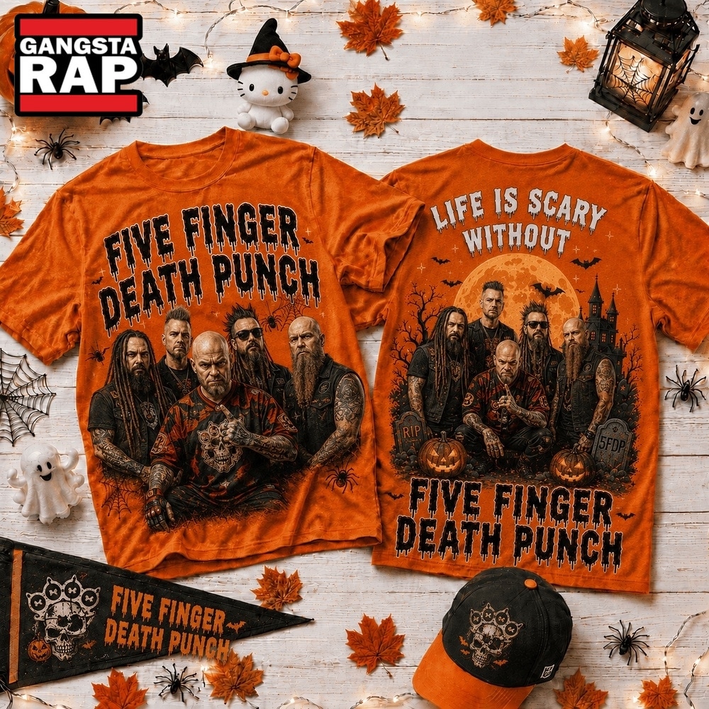Life Is Scary Without Five Finger Death Punch Halloween 2026 3D Shirt , Music Trending 3D Shirt Life IS Scary Without Five Finger Death Punch Halloween 2026 3D Shirt