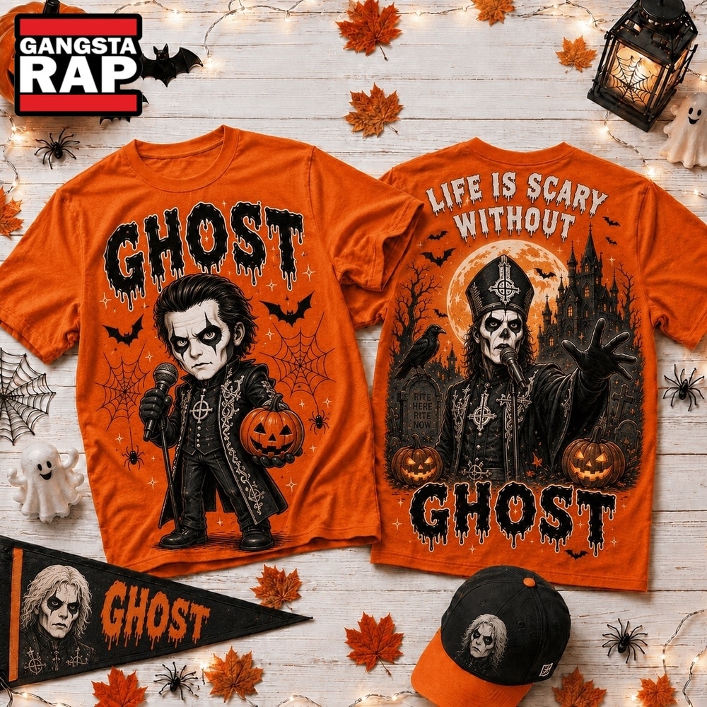 Life Is Scary Without Ghost Band Halloween 2026 3D Shirt , Music Trending 3D Shirt Life IS Scary Without Ghost Band Halloween 2026 3D Shirt