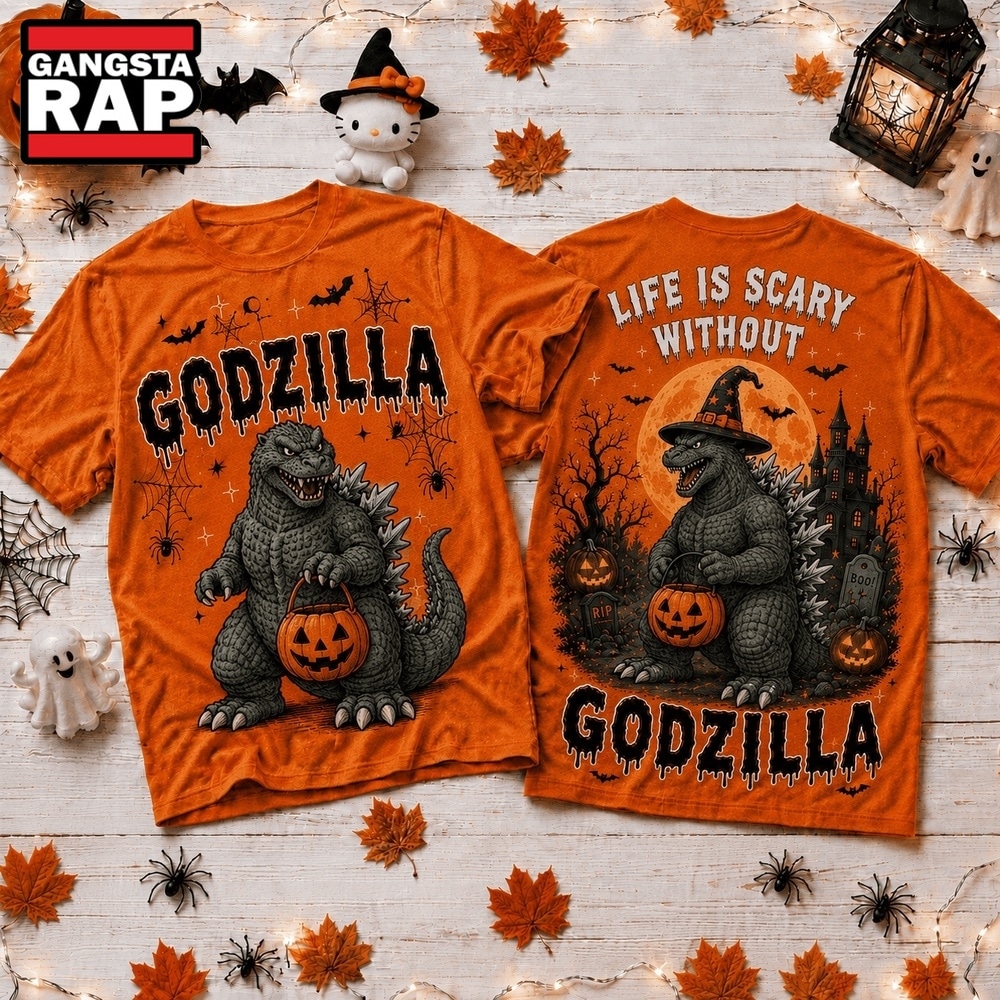 Life Is Scary Without Godzilla Halloween 2026 3D Shirt , Music Trending 3D Shirt Life IS Scary Without Godzilla Halloween 2026 3D Shirt