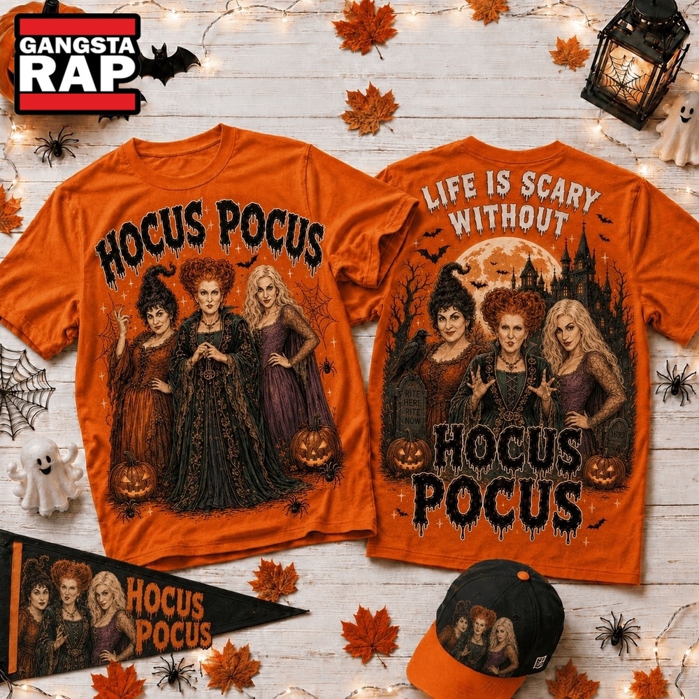 Life Is Scary Without Hocus Pocus Halloween 2026 3D Shirt , Music Trend Shirt Life IS Scary Without Hocus Pocus Halloween 2026 3D Shirt