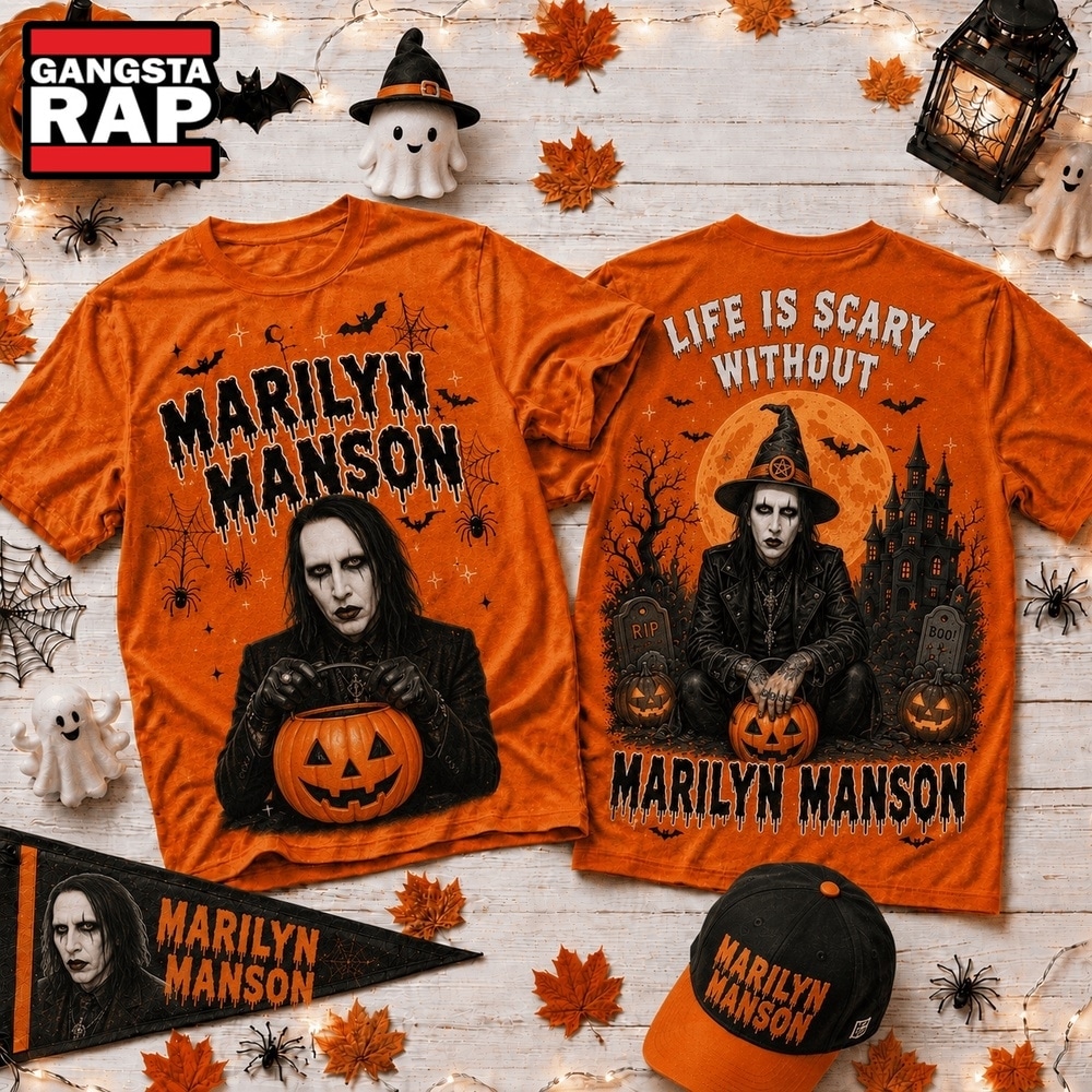 Life Is Scary Without Marilyn Manson Halloween 2026 3D Shirt , Music Trending 3D Shirt Life IS Scary Without Marilyn Manson Halloween 2026 3D Shirt