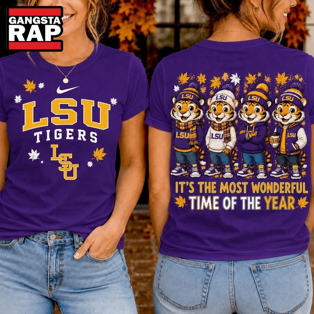 LSU Tigers 2026 NCAA Autumn Festive Cheer T Shirt , NCAA 3D Shirt Lsu Tigers 2026 Ncaa Autumn Festive Cheer T Shirt