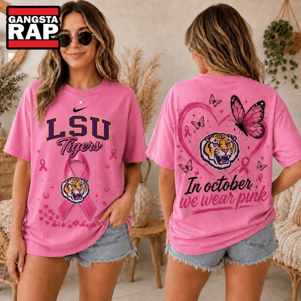 LSU Tigers 2026 NCAA Pink October Breast Cancer Awareness Fan Pride Unisex T Shirt , NCAA 3D Shirt Lsu Tigers 2026 Ncaa Pink October Breast Cancer Awareness Fan Pride Unisex T Shirt