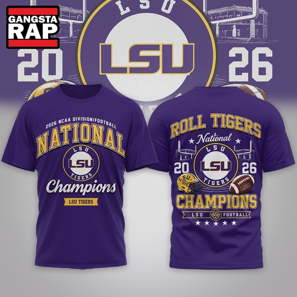 LSU Tigers NCAA Road to Glory 2026 Football Champions 3D Shirt , NCAA 3D Shirt Lsu Tigers Ncaa Road TO Glory 2026 Football Champions 3D Shirt