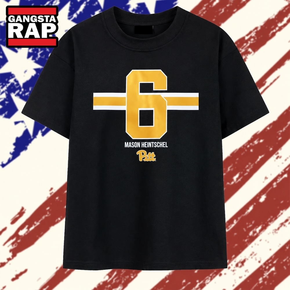 Mason Heintschel Pitt Panthers number 6 jersey T Shirt , Trending 2D Shirt Mason Heintschel Pitt Panthers Number 6 Jersey T Shirt