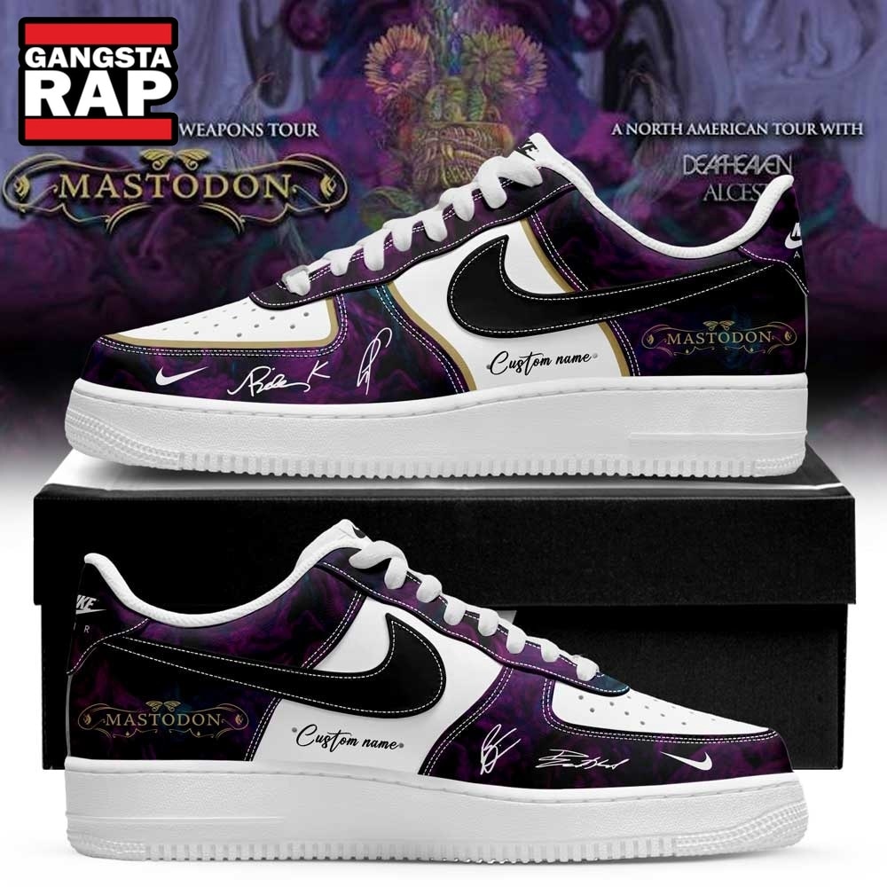 Mastodon Poisonous Weapons Tour 2026 Air Force 1 Shoes Sneakers , Music Trending Shoes Mastodon Poisonous Weapons Tour 2026 Air Force 1 Shoes Sneakers