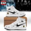 Megadeth 2026 Signed White Air Jordan 1 Hightop Shoes , Trending Music Shoes Megadeth 2026 Signed White Air Jordan 1 Hightop Shoes