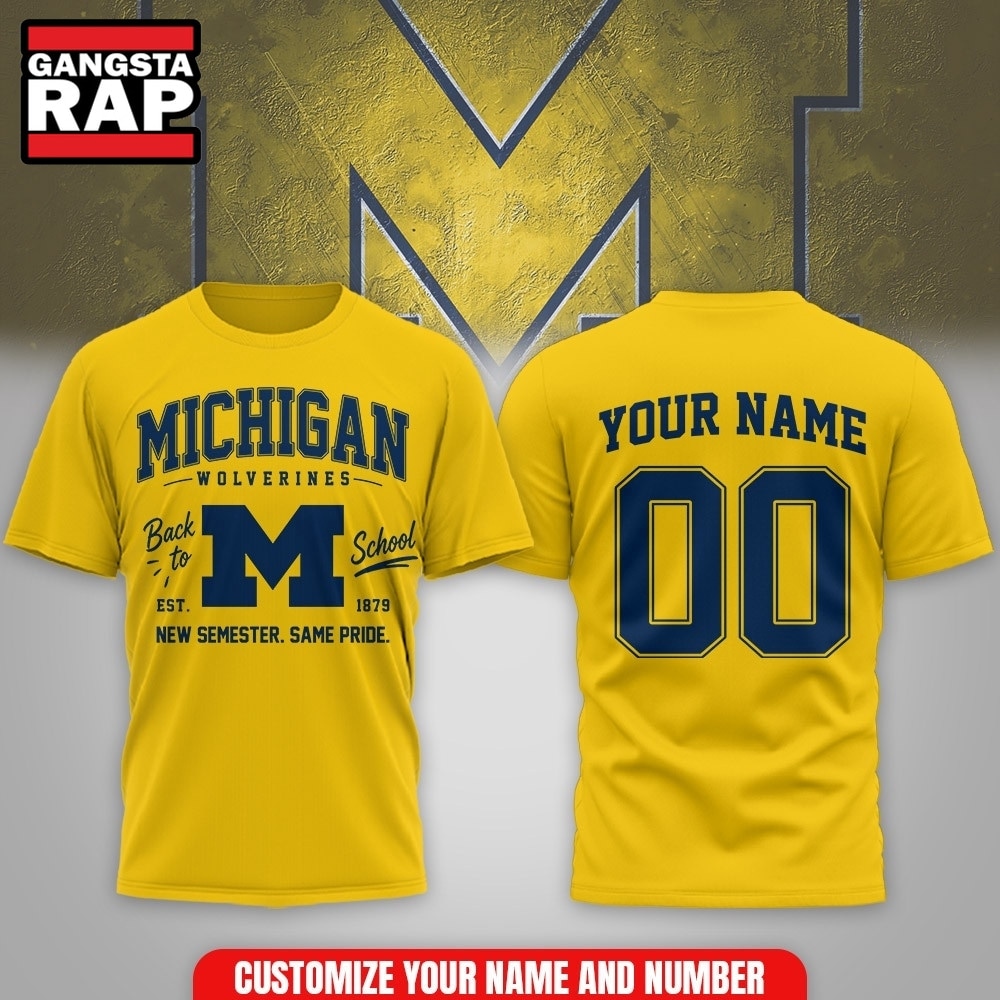 Michigan Wolverines NCAA Campus Pride Back to School 2026 Personalized 3D Shirt , NCAA 3D Shirt Michigan Wolverines NCAA Campus Pride Back to School 2026 Personalized 3D Shirt , NCAA 3D Shirt