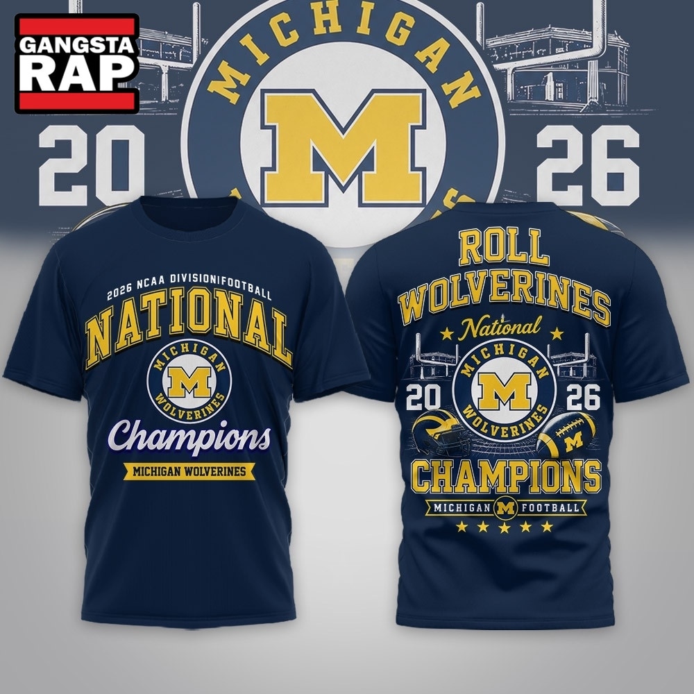 Michigan Wolverines NCAA Road to Glory 2026 Football Champions 3D Shirt , NCAA 3D Shirt Michigan Wolverines Ncaa Road TO Glory 2026 Football Champions 3D Shirt