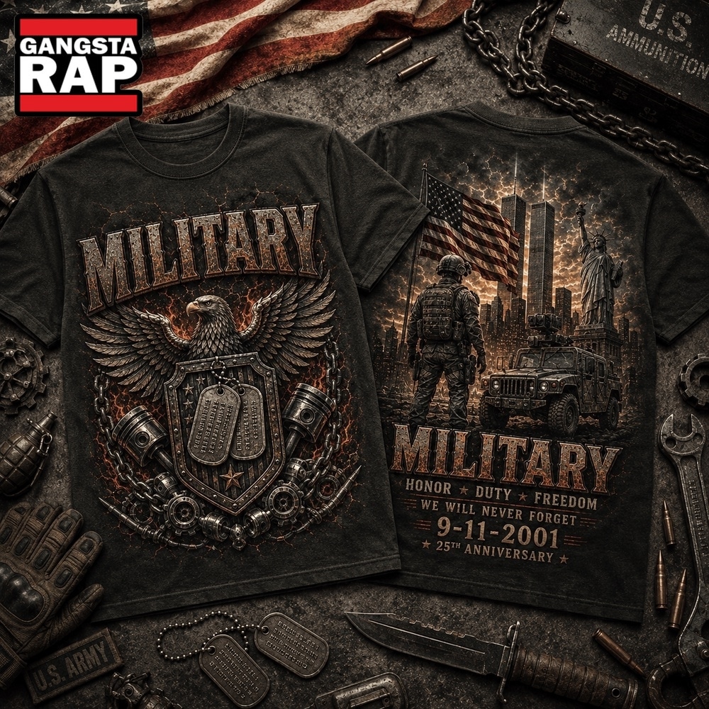 Military Honor & Freedom 911 25th Anniversary Memorial T Shirt, Trending 3D Music Shirt Military Honor & Freedom 911 25th Anniversary Memorial T Shirt, Trending 3D Music Shirt