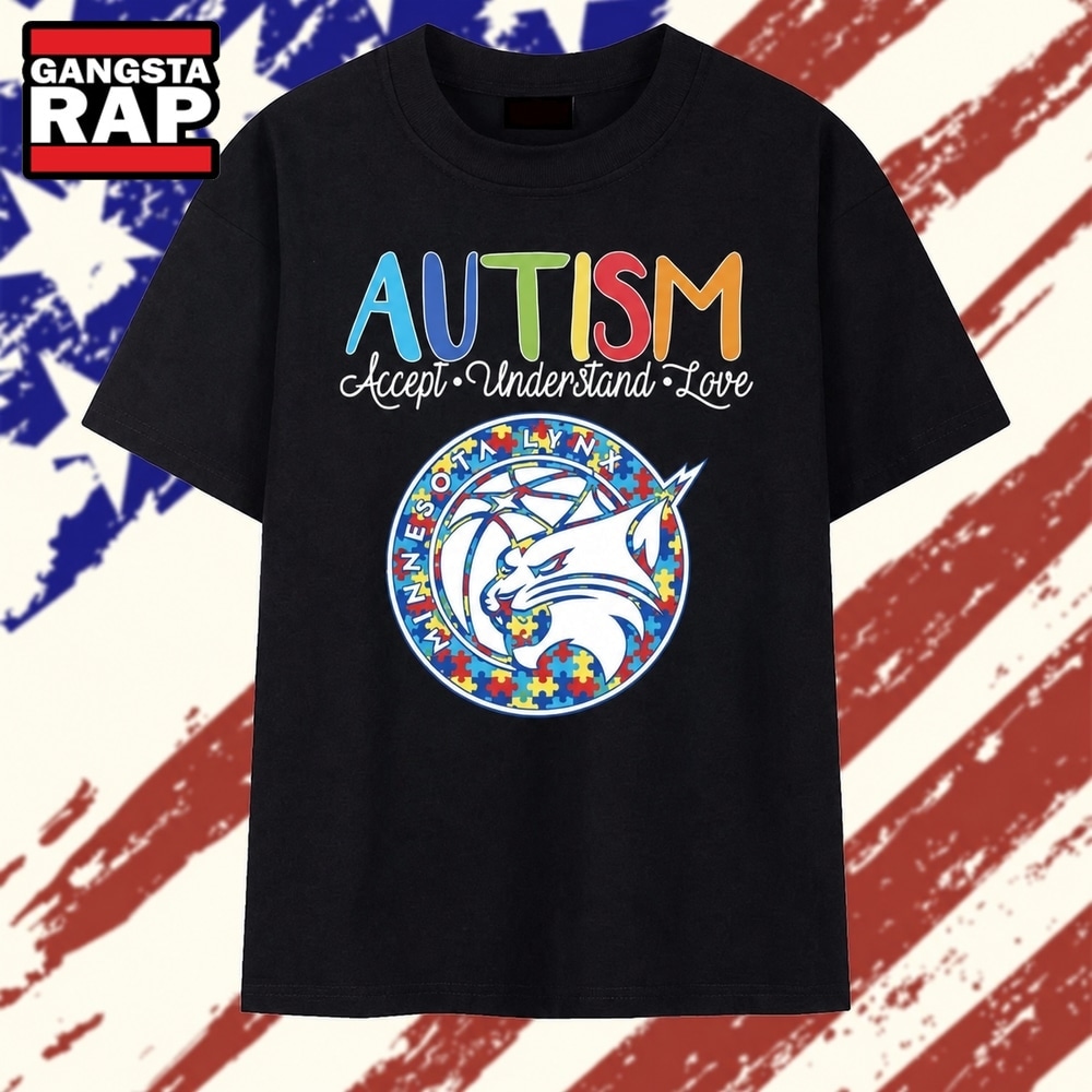 Minnesota Lynx Autism Awareness Accept Understand Love Basketball T Shirt, Trending 2D Shirt Minnesota Lynx Autism Awareness Accept Understand Love Basketball T Shirt, Trending 2D Shirt