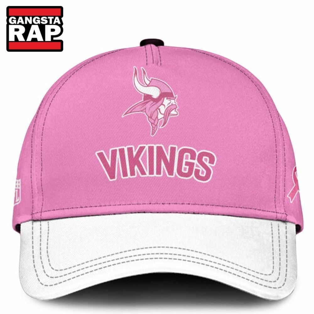 Minnesota Vikings 2026 x Breast Health Awareness Night Limited Edition Cap, Trending Baseball Cap Minnesota Vikings 2026 X Breast Health Awareness Night Limited Edition Cap