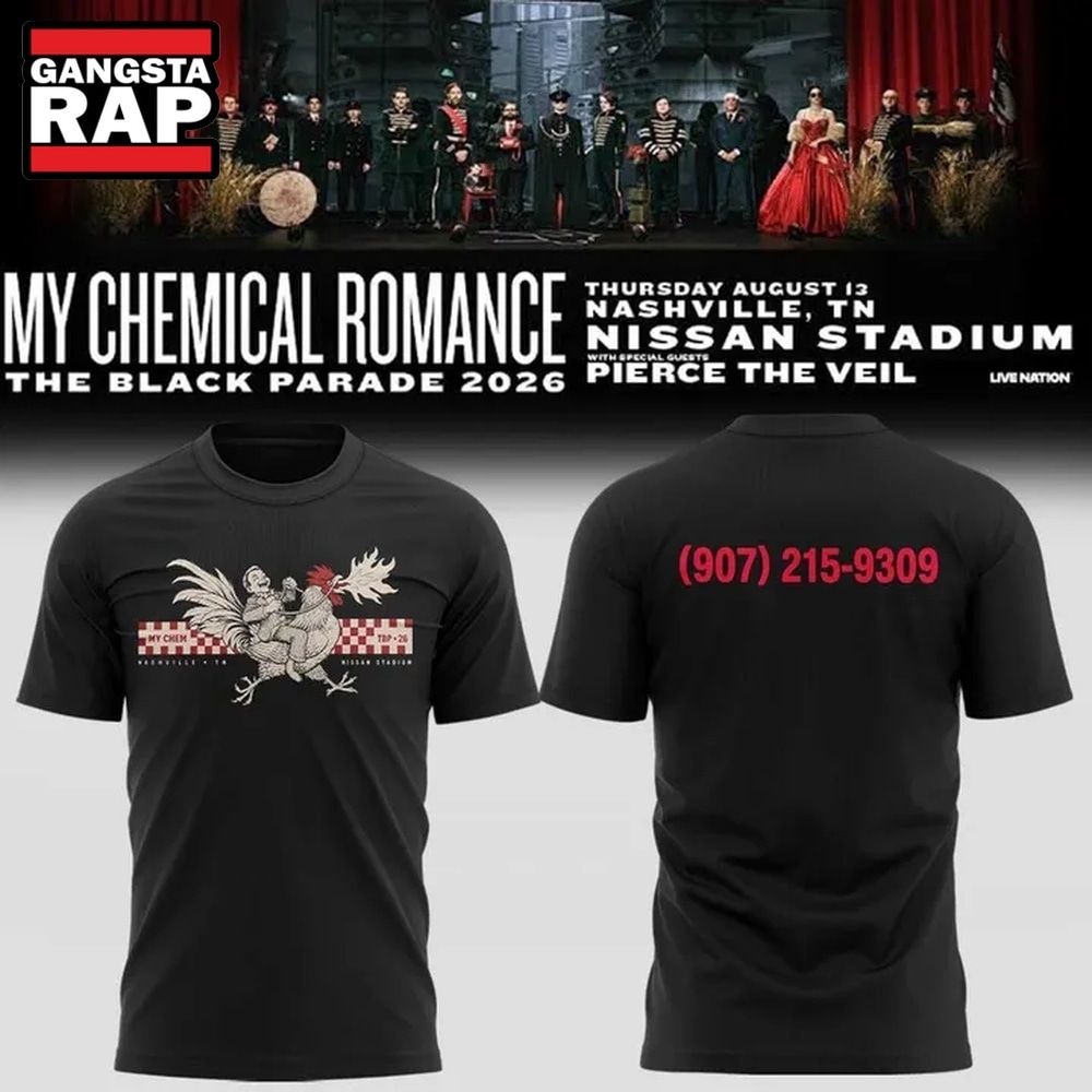 My Chemical Romance The Black Parade 2026 Nashville, TN T Shirt , Trending 3D Music Shirt MY Chemical Romance The Black Parade 2026 Nashville TN T Shirt