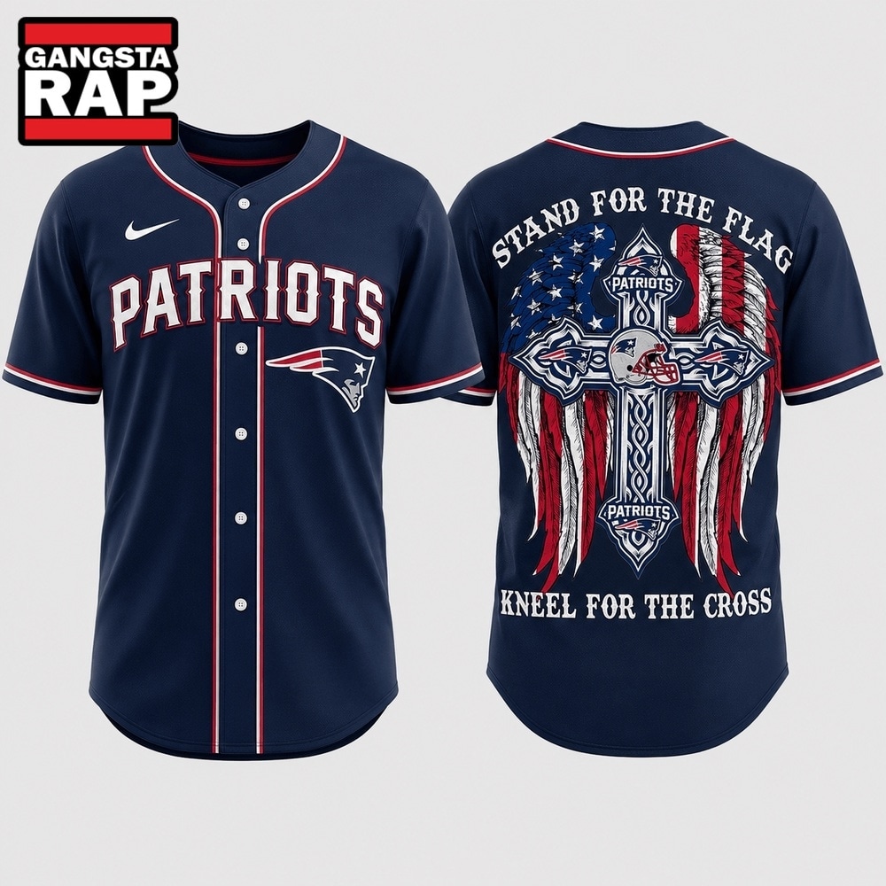 New England Patriots NFL Stand For The Flag Kneel For The Cross Baseball Jersey Shirt , NFL Baseball Jersey New England Patriots NFL Stand For The Flag Kneel For The Cross Baseball Jersey Shirt , NFL Baseball Jersey